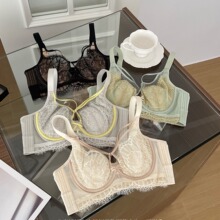 高端纯欲性感水晶杯内衣女超薄款软钢圈防下垂收副乳调整型文胸罩