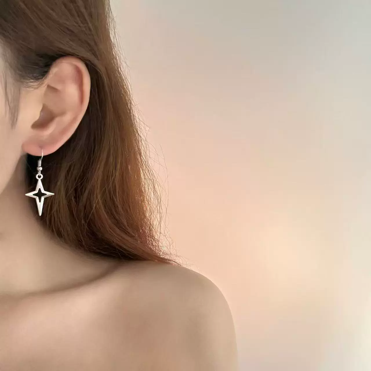 Металлический серебряный кулон, модные серьги, готика, панк-стиль
