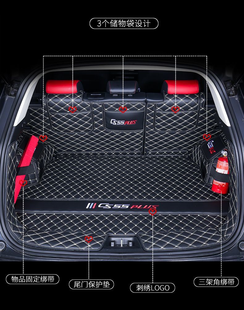 Trunk mat suitable for Changan third-generation CS55Plus, surrounded trunk mat for CS55 Blue Whale version