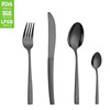 Tableware stainless steel, set home use, increased thickness, 4 pieces, wholesale