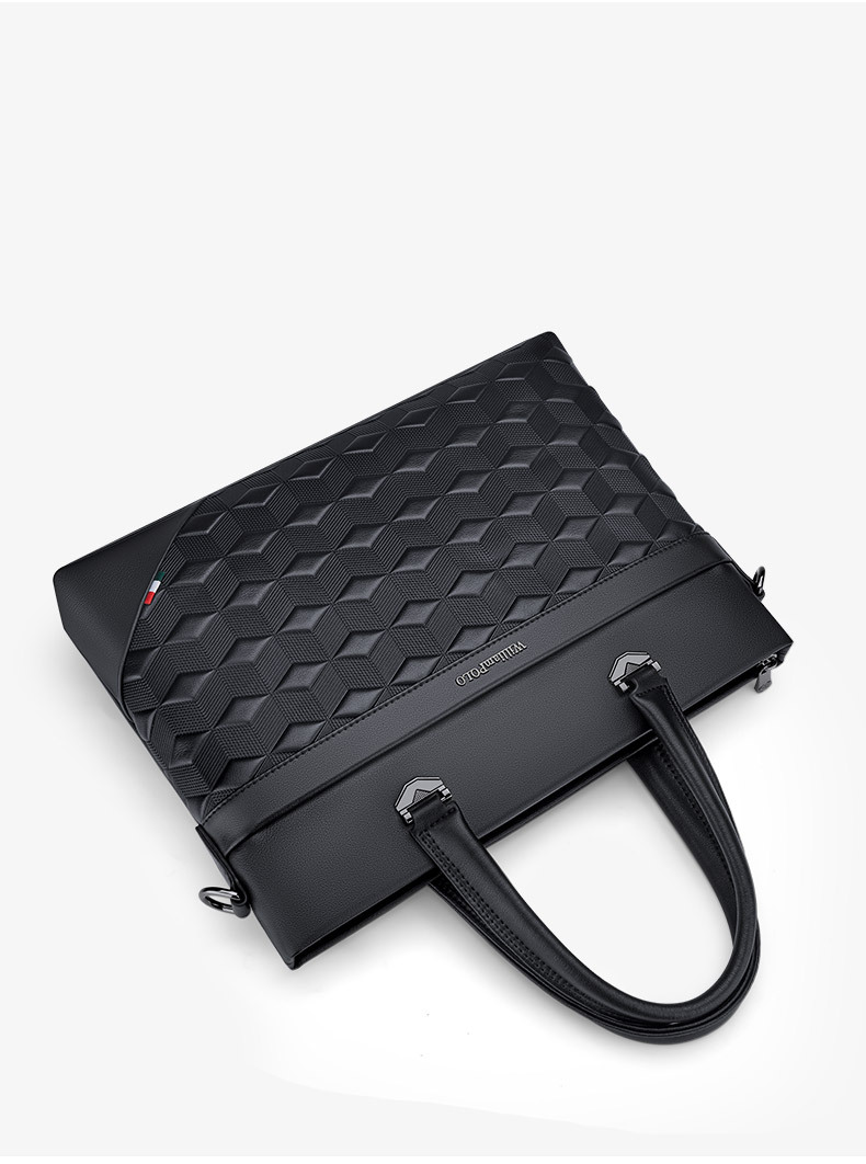 Cặp da nam công sở đựng laptop chéo đa năng Hoàng đế Paul chi tiết 16