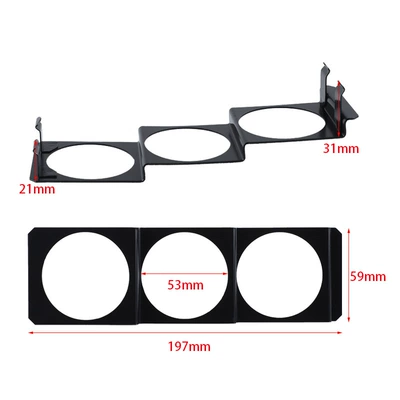 three-hole radio bracket black, automobile instrument
