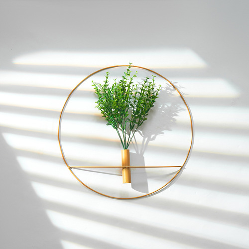 Ins Nordic Light Luxury Iron Wall Decor for Home Living Room Wall Hanging Flower Pot Wall Decoration