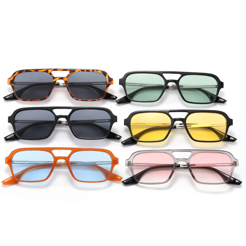Travel, Fishing Occasion Color Block Pattern Unisex Gender Simple Style Style Gold, Black Color Simple Style Color Block PC UV400 Protection Square Full Frame Women's Sunglasses