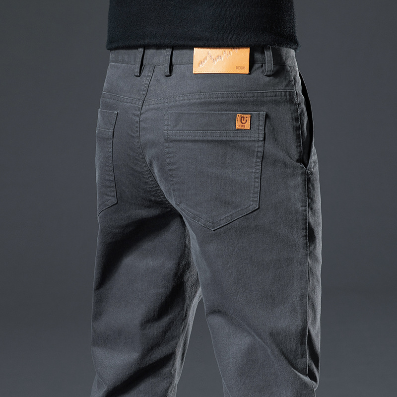 2025 Autumn and Winter New Casual Pants Men's Classy Slim Stretch Straight Pants Pants Business Pants