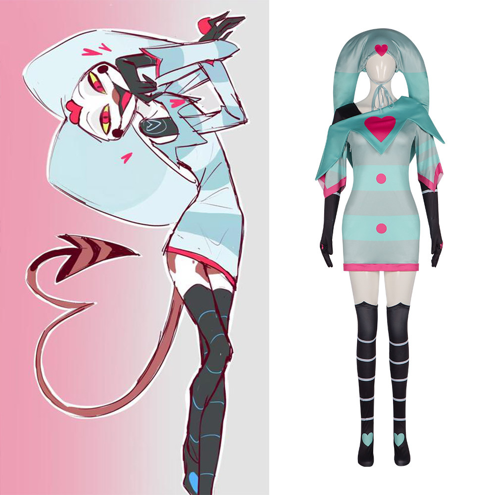 Hell Inn Fitzroli cosplay outfit of the extremely evil boss Fizzarolli dress stage performance costume