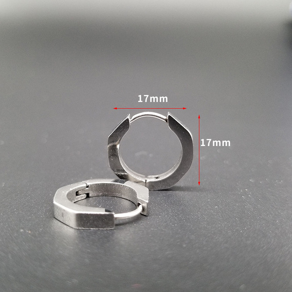 geometric fashionable universal earrings stainless steel for men and…