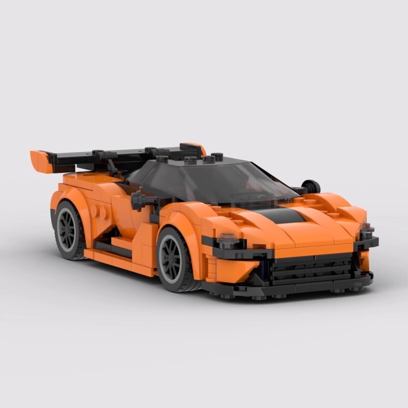 MOC building blocks compatible with Lego 92287 McLaren 720S GT3 sports car model speed series eight-grid car MOC building blocks compatible with Lego 92287 McLaren 720S GT3 sports car model speed series eight-grid car