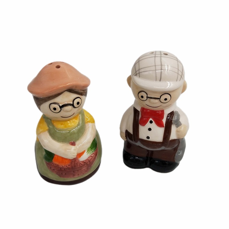 Dibujos animados forma animal olla de sal y pimienta olla de pimienta de cerámica nube blanca creativa botella de pimienta pintada a mano olla de condimento de cocina