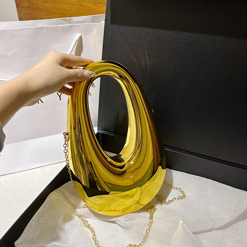 Simple y transparente bolso de hombro de estilo extranjero 2024 nuevo bolso de mujer de textura simple acrílico bolso de brazo portátil