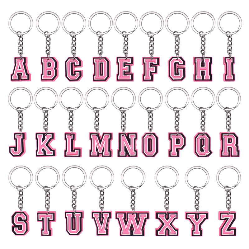 Cartoon Pink Letter Pvc Keychain DIY Accessories Key Chain Bag Pendant Accessories Cute Small Gifts Wholesale Cartoon Pink Letter Pvc Keychain DIY Accessories Key Chain Bag Pendant Accessories Cute Small Gifts Wholesale