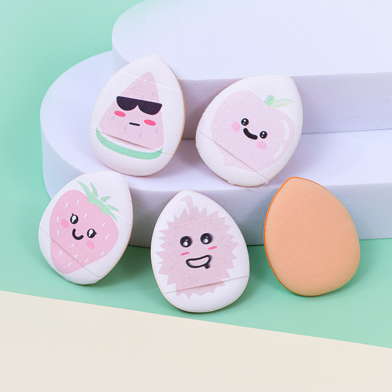 Polvo de dedo personalizado mini pulgar polvo de pulgar impresión de superficie de la piel concelector pequeño cojín de aire triángulo marshmallow esponja de maquillaje