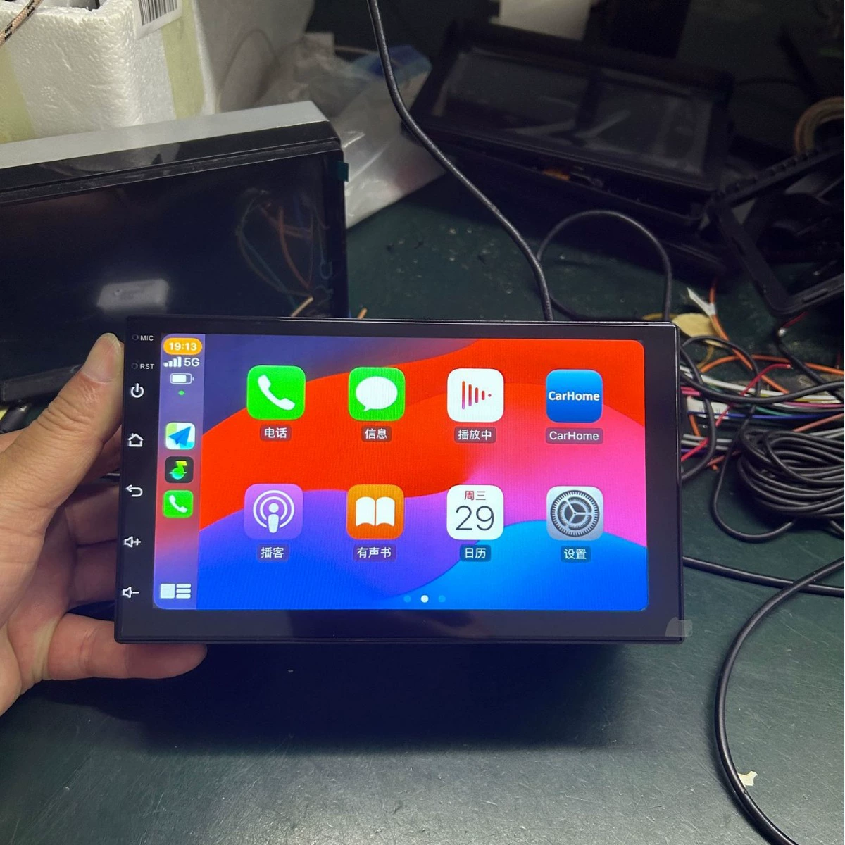 7200 7inch HD сенсорный большой экран автомобильный Bluetooth MP5 плеер Apple беспроводной CARPALY Android авто