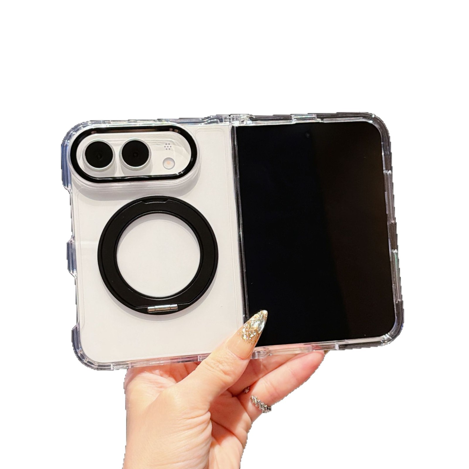 Funda para iPhone con Soporte Magnético para iPhone Duo Acrílico Giratorio de 360 Grados Anti-Caídas