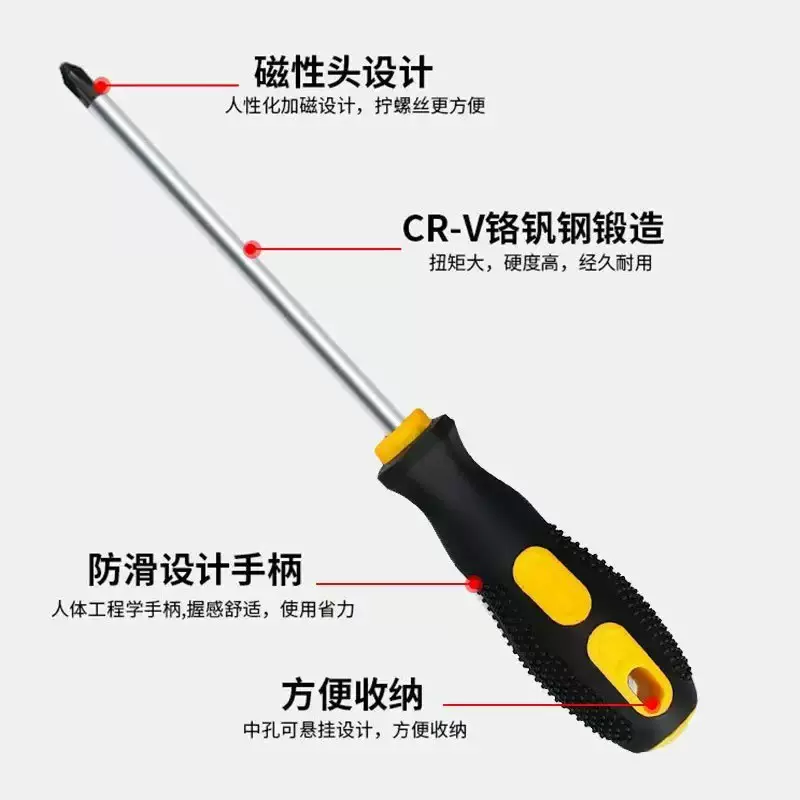 十字螺丝刀磁性一字手动高硬度工业级起子套装强磁大全改锥
