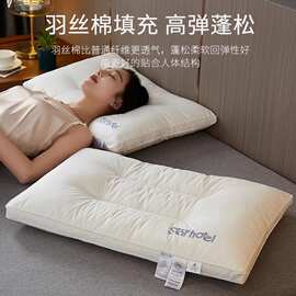 枕头家用护颈枕芯 助睡眠民宿酒店枕超柔单双人宿舍枕批发