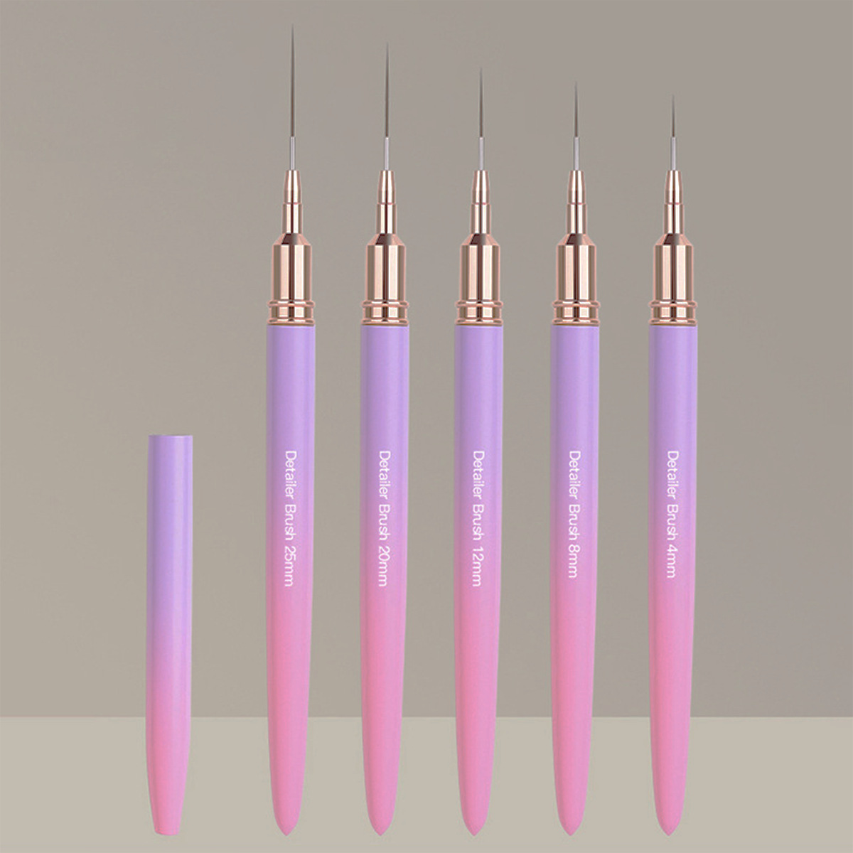 Bolígrafo de uñas transfronterizo, varilla de metal, traje rosa, hilo de dibujo extremadamente fino, tallado y pintura, fábrica de herramientas de uñas profesionales al por mayor