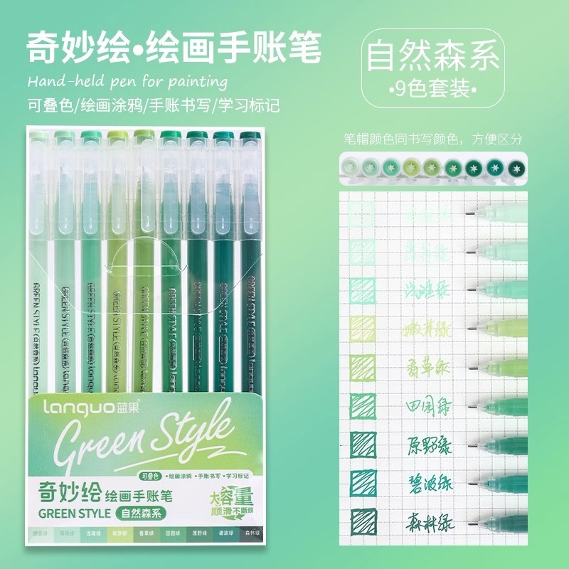 ブルーフルーツハンドブックペン、高品質文房具、蛍光ペン、ゲルインクペン、子供用カラーマーカー、学生用ハンドブックペン|undefined