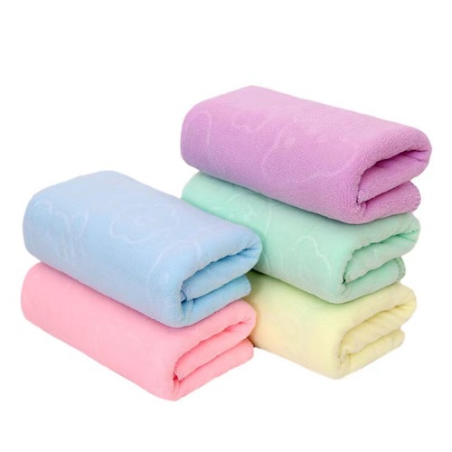 Factory direct sales microfiber towel multifunctional kitchen cleaning towel absorbent towel 30*70 embossed gift towel