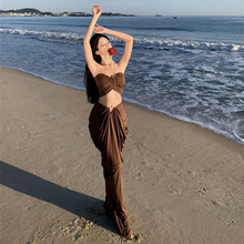 2025高级设计感法式抹胸套装裙性感气质纯欲风夏季半身裙两件套