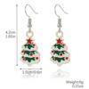 Christmas earrings, set, small bell, European style, with snowflakes