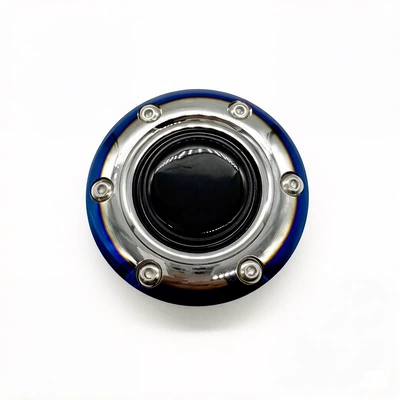 Universal Aluminum Alloy Horn Cover | Steering wheel - roasted-blue
