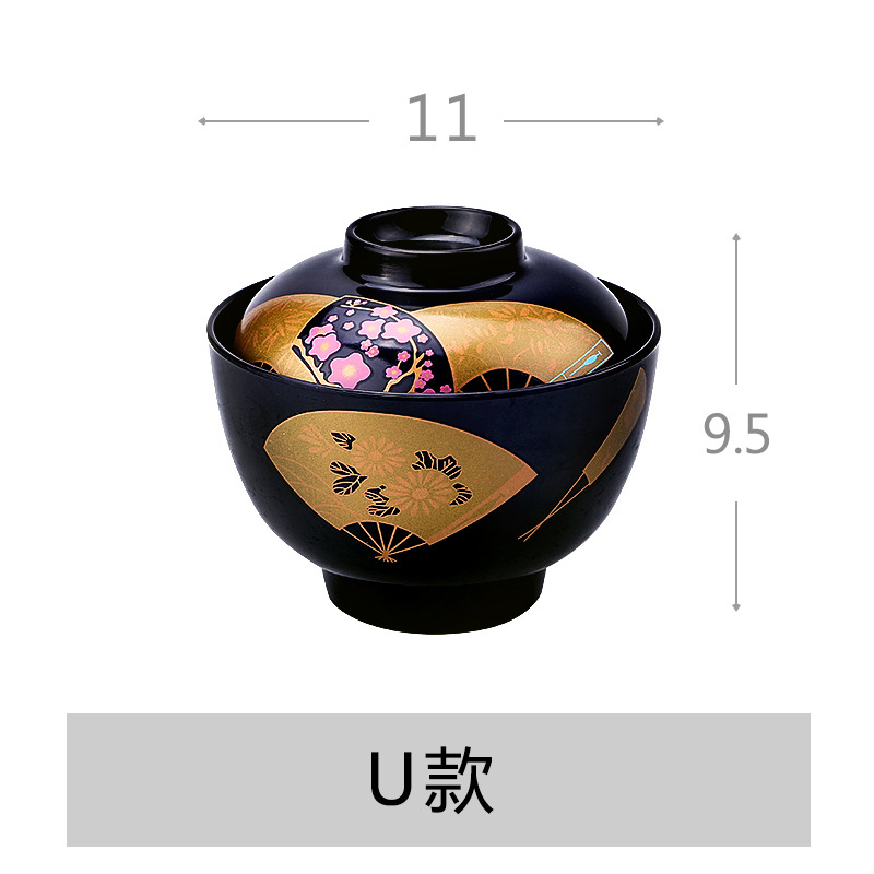 Cuenco de sopa de estilo japonés y coreano Cuenco de sopa de estilo japonés con tapa Cuenco de arroz de sopa de estilo japonés Cuenco de inmersión Cuenco comercial Cuenco de sopa de sabor creativo