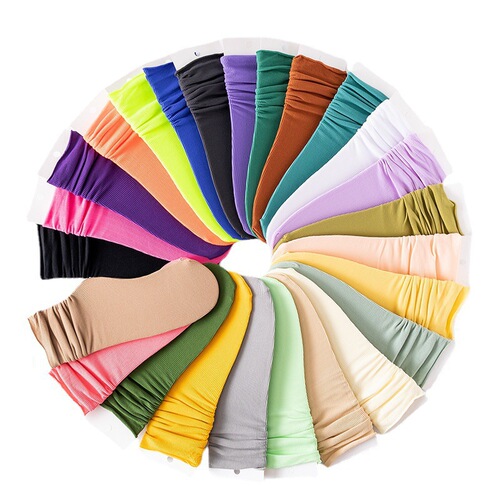 Pile of ice socks for summer, spring and autumn solid color velvet mid-length women's thin ice stockings Japanese style socks for women