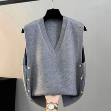 2025年秋季新款针织马甲女宽松外穿休闲毛衣百搭叠穿背心坎肩上衣