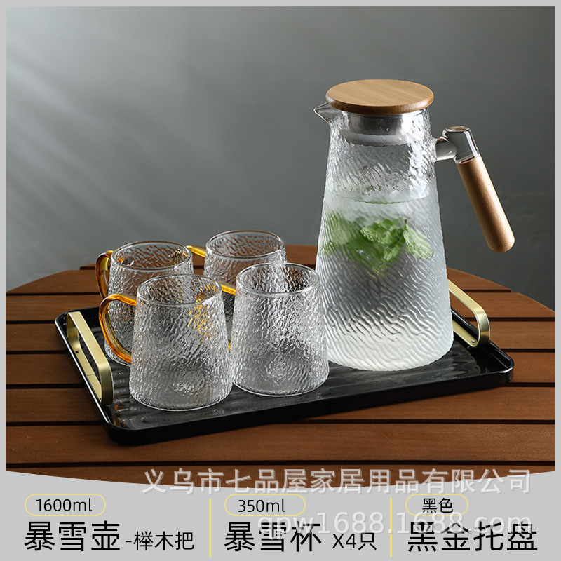 tetera de agua fría, vidrio resistente a altas temperaturas, tetera de té fría de jugo de fruta de gran capacidad, botella de agua hervida, tetera de té doméstica resistente al calor a prueba de explosiones image 18