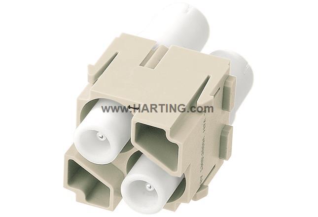 HARTING浩亭09140023021组合型重载Han16A 2芯压接模块公插芯(M)