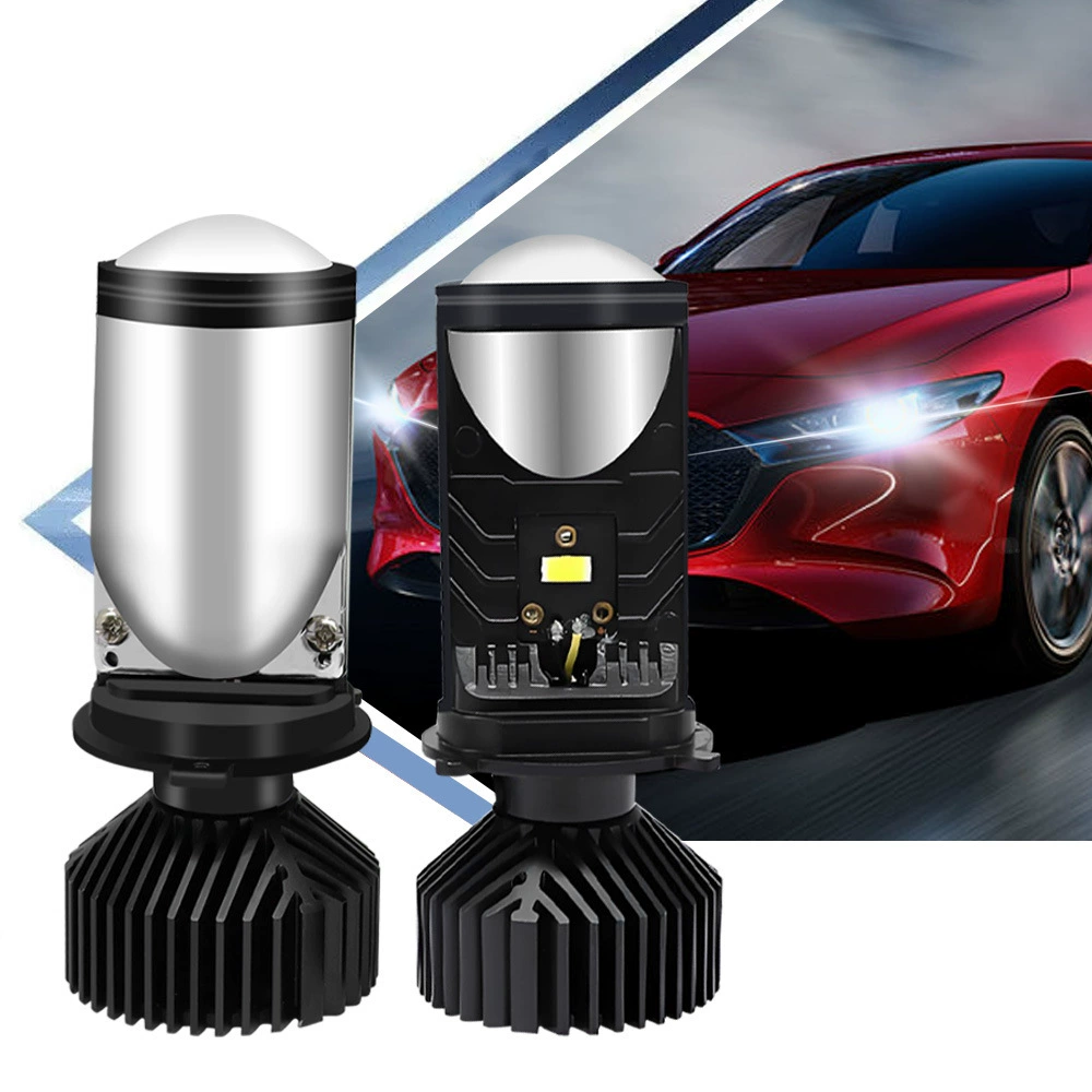 Трансграничный заводской автомобильный фонарь Y6, светодиодная фара H4, сверхъяркая, с функцией ближнего и дальнего света, модифицированная, с двойной линзой