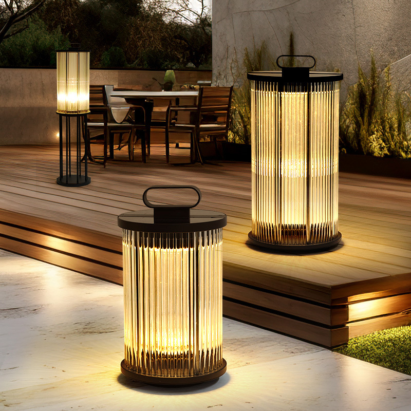 Solar Column Head Lamp Outdoor Villa Courtyard Gate Pillar Connected to Electricity New Chinese Style Fence Outdoor Column Head Lamp