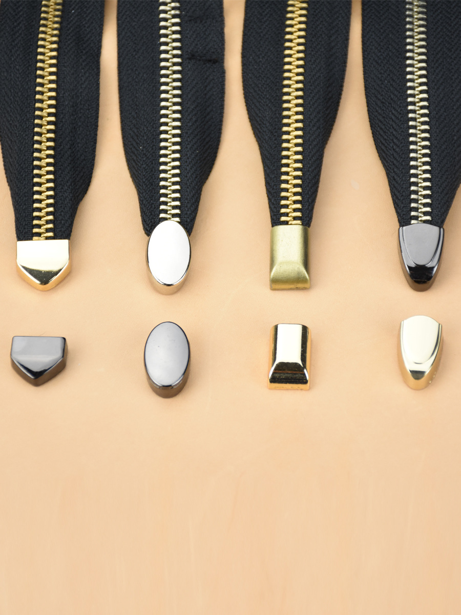 拉链堵头女士包包拉链尾堵金色银色黑色古铜色+迷你螺丝刀手工diy