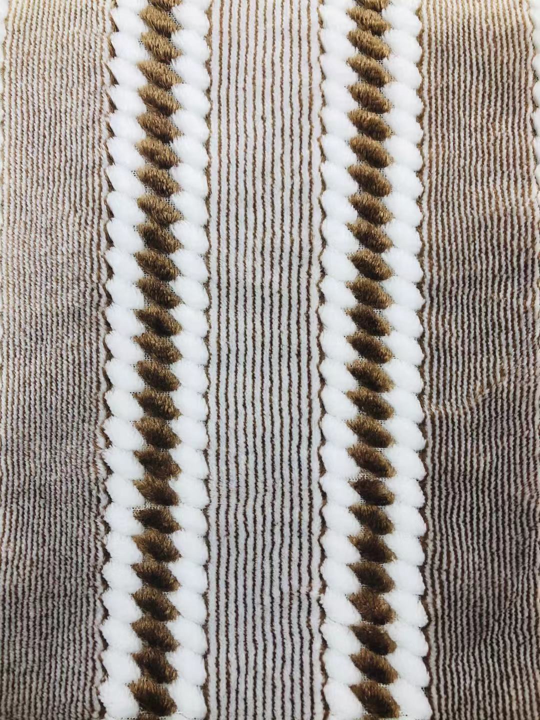 2021新款涤纶单面法兰绒提花面料 卫衣时装玩具家纺绒布面料