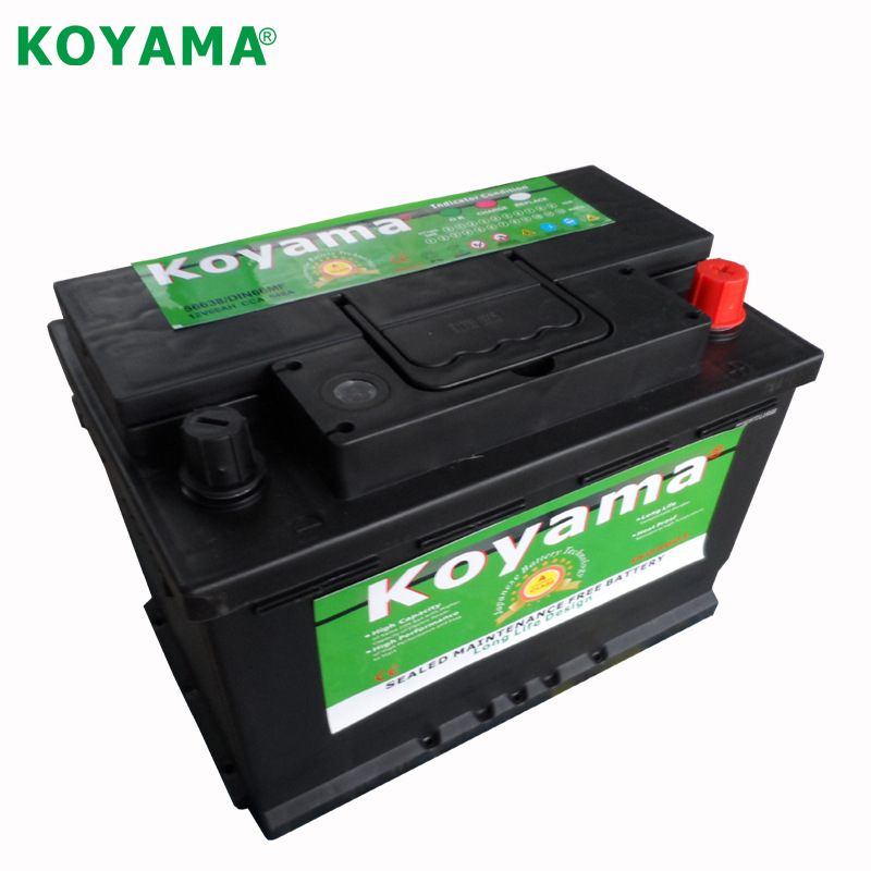 KOYAMA 12V66AH 汽车免维护起动蓄电池 DIN66 56638MF 汽车电瓶