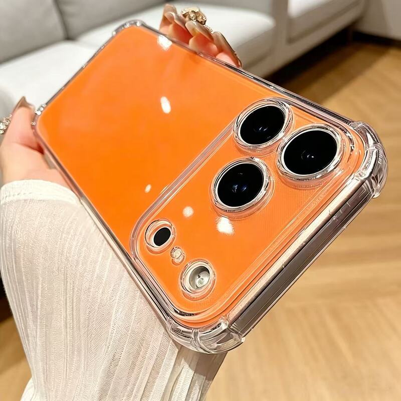 Thickened Transparent Phone Case with Reinforced Corners Suitable for Apple iPhone 17/16/15 Promax, Precision Hole Design, Anti-Drop Case