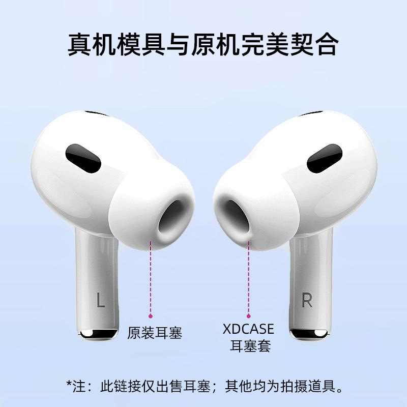 Para AirPods Pro2 / 1 3 pares de tapones de reemplazo de silicona con orificio de alivio de presión L / M / S / XS un par cada uno