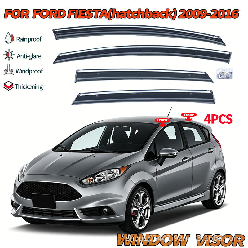 Suitable for Ford Fiesta Window Visor Fiesta Mk7 2009-2016 Window Visor