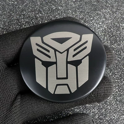 Hub Cap Car Sticker Exterior, Hub cover - optimus-prime-model-matte-black-4-pieces