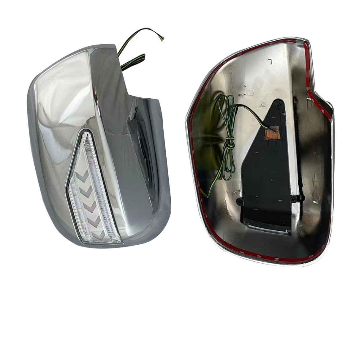 Para Tacoma Modificación Cobertura de espejo retrovisor de fibra de carbono + cubierta de mango Adjunto 05 - 15 Tacoma