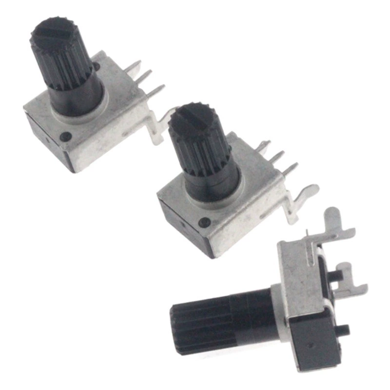 Потенциометр регулировки громкости RV09 1K/2K/5K/10K/50K/100K прямая нога/длинная ручка с изогнутой ножкой/короткая ручка