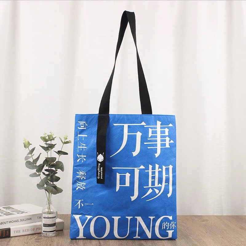 定做杜邦纸袋可印logo平纹柔纹手提袋街道办学院背包学校颁奖礼品