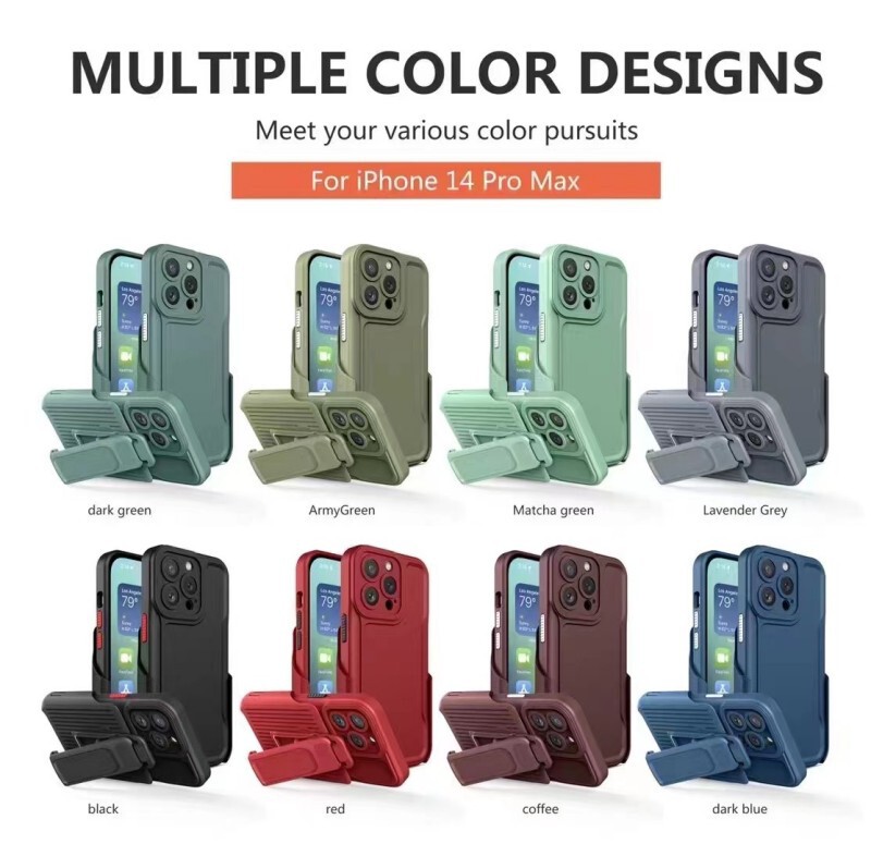 For Apple 14 mobile phone case explorer with back clip anti-fall case 2-in -1 mobile phone case IP 13 12 11