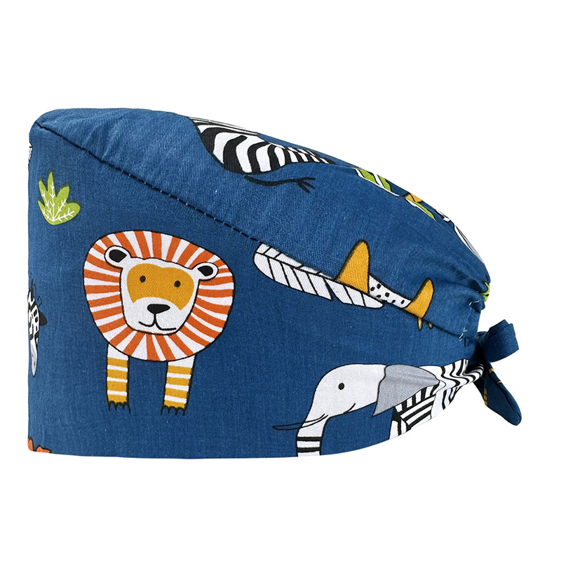 Quirófano sombrero mujer algodón quirúrgico encaje impreso enfermera sombrero nueva hebilla quimioterapia confinamiento masculino oral dental