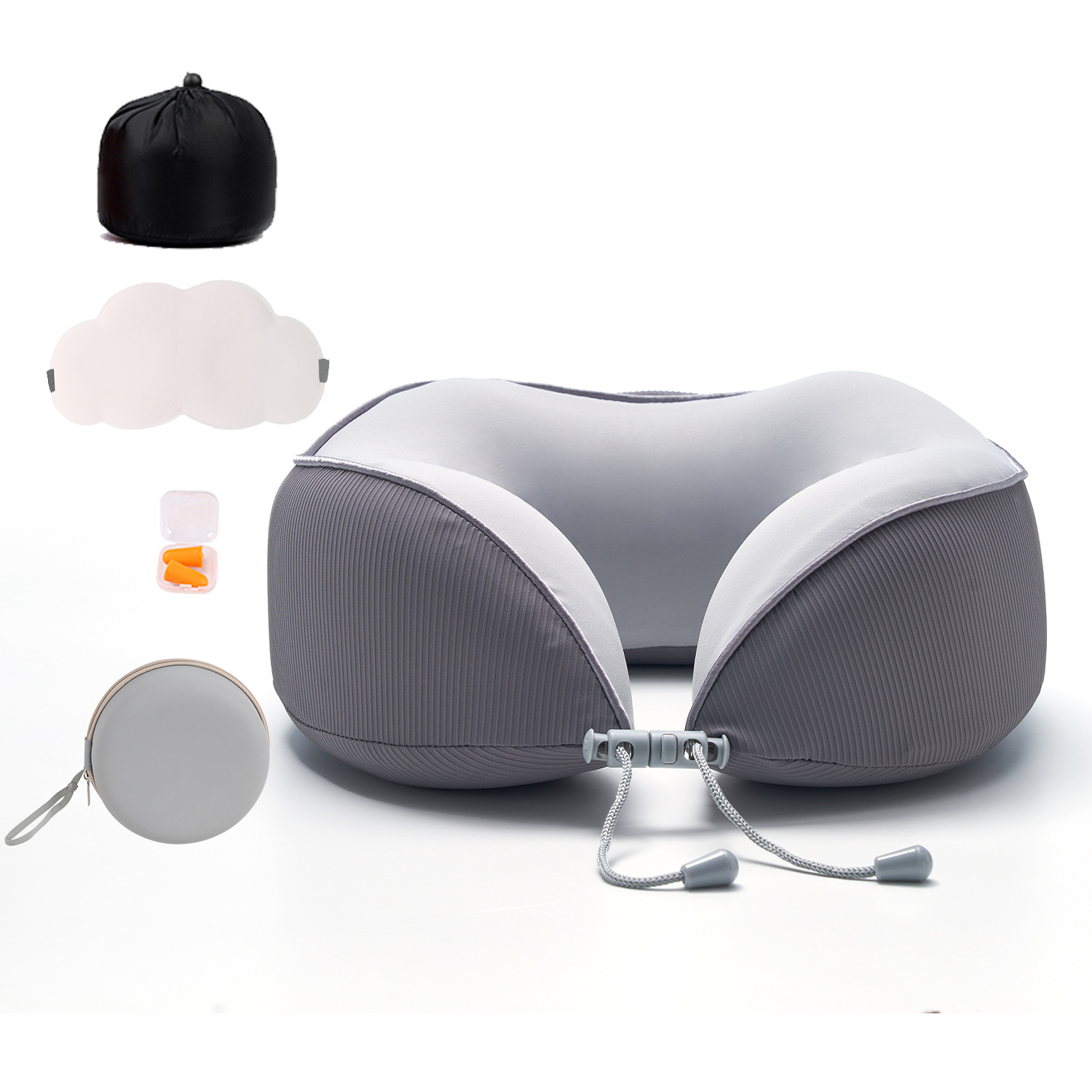 Venta caliente transfronteriza de espuma de memoria almohada en forma de U almohada de espuma de memoria de espacio siesta almohada portátil de viaje almohada en forma de U almohada para el cuello image 23