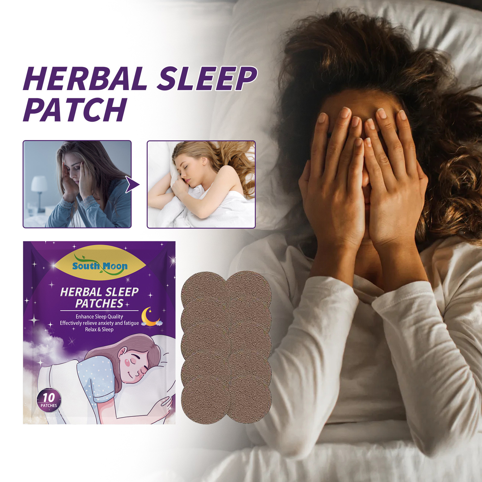 Patchs sommeil aux herbes pour la relaxation et le stress_voghion.com