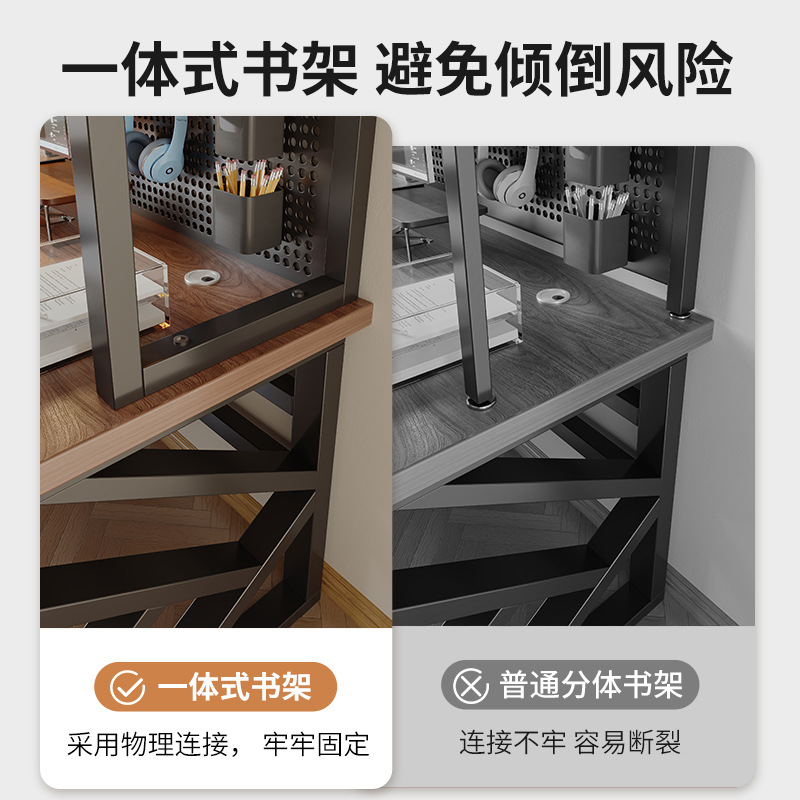 Escritorio de computadora de madera maciza escritorio de escritorio escritorio de tablero de agujeros escritorio de estudio para estudiantes dormitorio escritorio para el hogar escritorio estantería