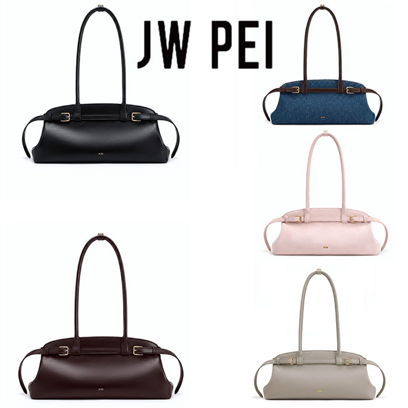 26 New JWPEI shoulder bag, Arden genuine leather texture, tote bag, baguette bag, niche and versatile, bowling bag