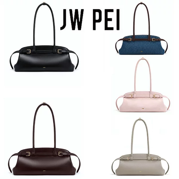 26 New JWPEI shoulder bag, Arden genuine leather texture, tote bag, baguette bag, niche and versatile, bowling bag